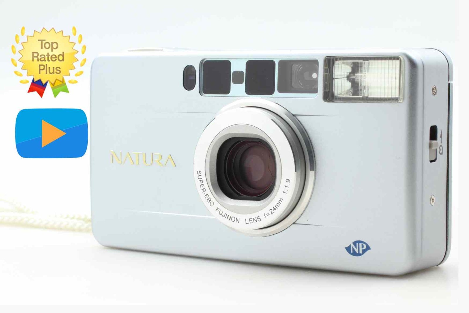 [MINT w/Strap] FUJIFILM NATURA S AQUA 35mm Point&Shoot Film Camera From JAPAN