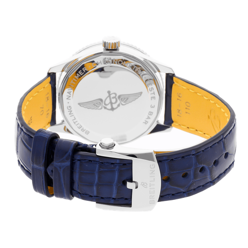 Breitling Navitimer Steel Automatic Bleu Bracelet Montre 35mm A17395161C1P2 - Photo 4 sur 5