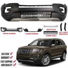 Complete Front Bumper Cover Kit For 2018-2019 ford Explorer w/o Park Sensors