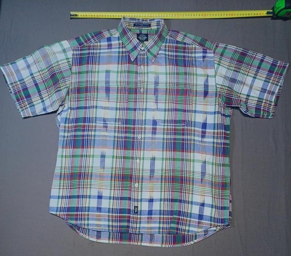 Men Dockers Shirt Green Cotton 40 /L / 48