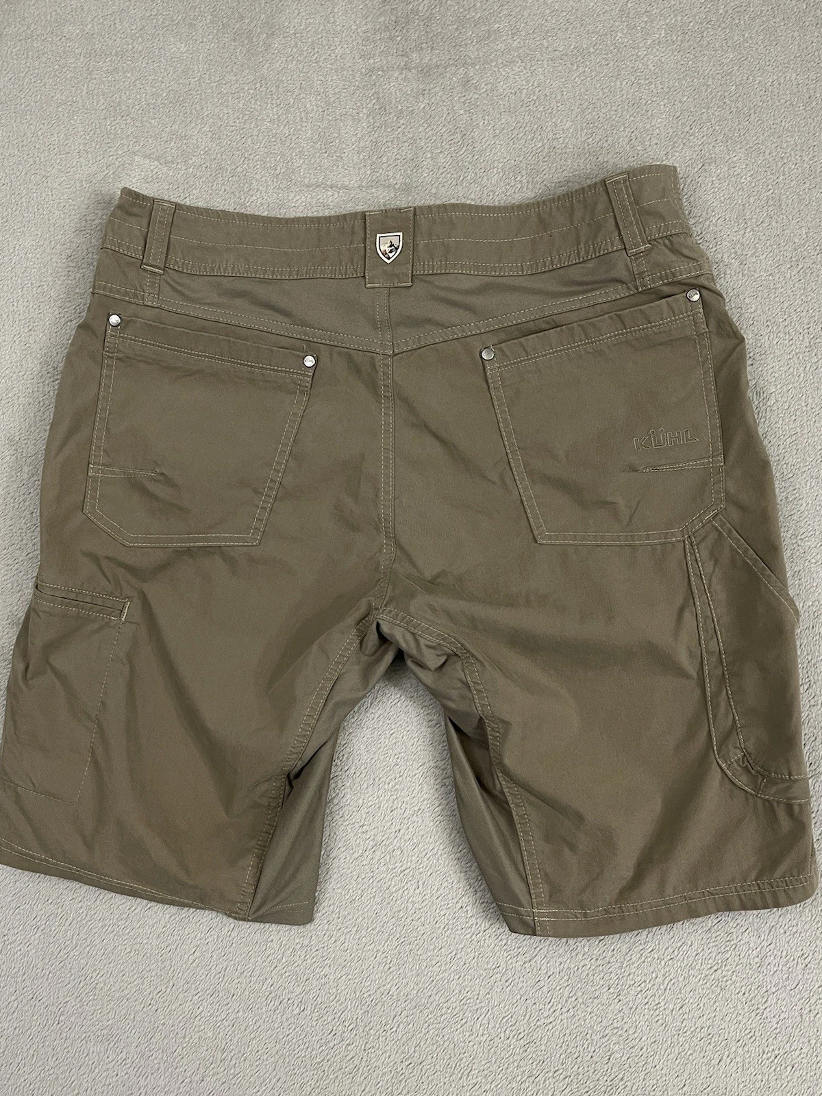 Kuhl Radikl Hiking Shorts Mens Size 34x10 Tan Performance Stretch UPF 50+ 5068