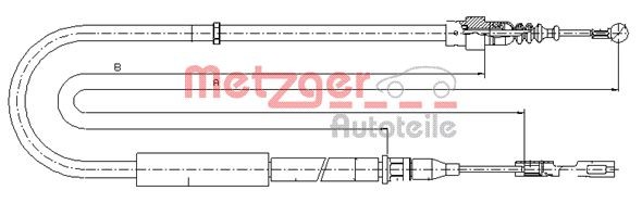 2x ✅Fits METZGER 10.7513 BRAKE CABLE  ⭐UK Seller⭐