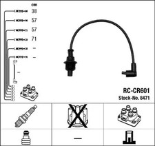 Ignition leads 8471 NGK for CITROËN PEUGEOT FIAT