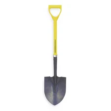 Nupla 6894156 Round Point Shovel, 16 Ga Steel Blade, Standard Step, 27 In L