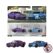 Hot Wheels Premium 2-Pack: 2018 Dodge Challenger SRT Demon / 2015 Dodge Charger