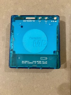 As-is Victor XM-PX50WT Portable MiniDisc MD Player - Blue/Silver