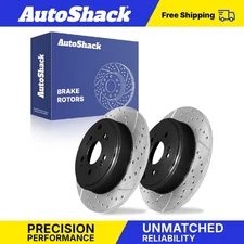 Rear Drilled Slotted Brake Rotors for 2006-2014 Honda Ridgeline 3.5L V6