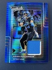 2025 Panini Donruss Optic - Donruss Threads Aidan Hutchinson #DTBH-AHN Neon Blue