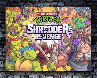 Teenage Mutant Ninja Turtles Poster | Shredder's Revenge Wall Art for Gamers