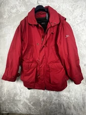 Gant Jacket Coat Mens XL Red Sport Fleece Lining HThe Patch Pocket Zip Button