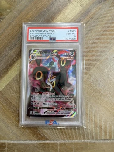 PSA 10 Gem Mint Umbreon VMAX TG23/TG30 Trainer Gallery Brilliant Stars Pokémon