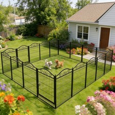 16/8 pcs Heavy Duty Dog Playpen Panel Exercise Fence Puppy Kennel Cage with Door