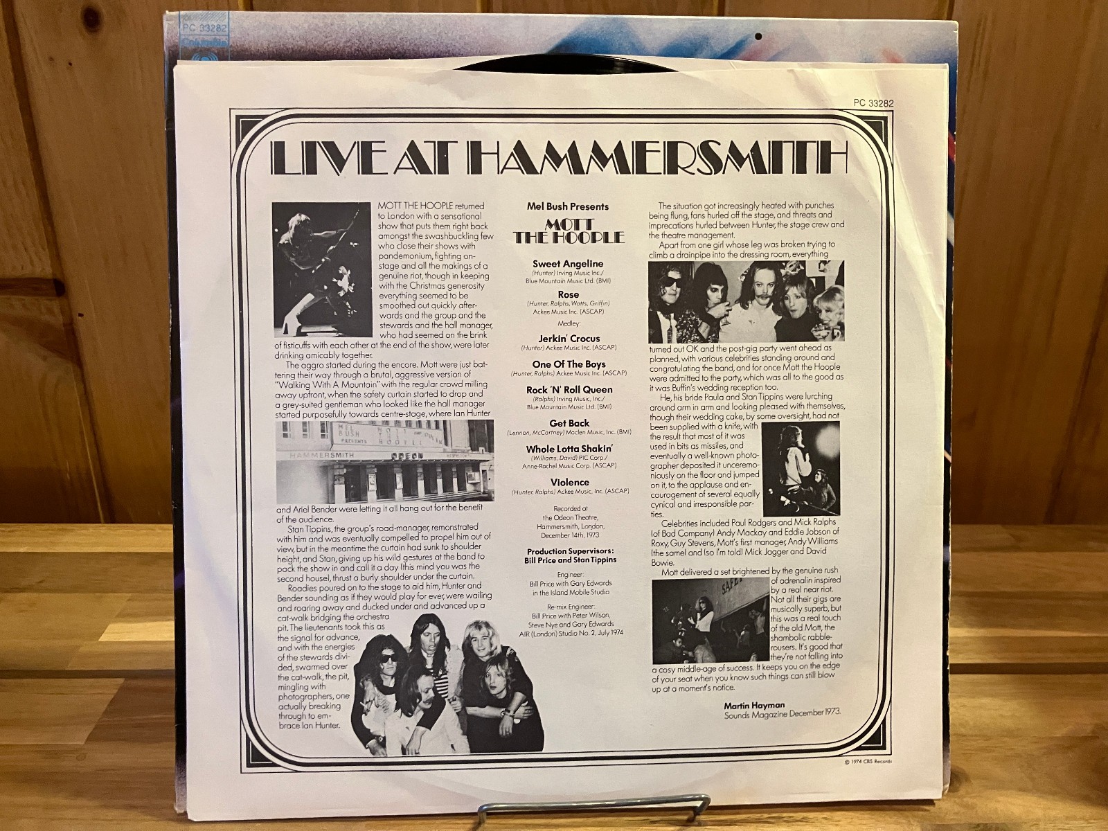 MOTT THE HOOPLE lot of 2 vinyl records MOTT & LIVE  1973 CBS thumbnail 6