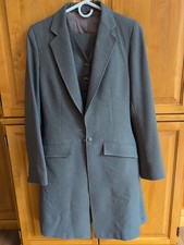 Gray 3 piece SaddleSeat pinstripe suit sz 6L