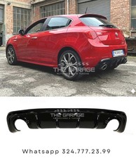 Diffusore Posteriore Uscita Doppia per Alfa Romeo Giulietta dal 2010 Nero Lucido
