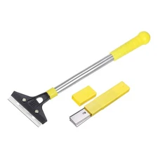 15" Floor Scraper Long Handle Removal Tool with 10pcs Extra Blade