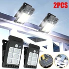 2 Pack Clip on Solar Lights Outdoor, 24 LED Solar Motion Sensor Clamp on Light