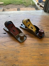 Vintage Lot Of 2 Stanley Two-Tone Block Planes (118)