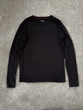 Boys Thermal 2 pc. Long Sleeve Crew  Pant Set In Black Size XL 16-18