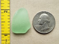 GENUINE BEACH COLA SEA GLASS SURF TUMBLED SEAFOAM LIGHT GREEN FOAM PENDANT V09