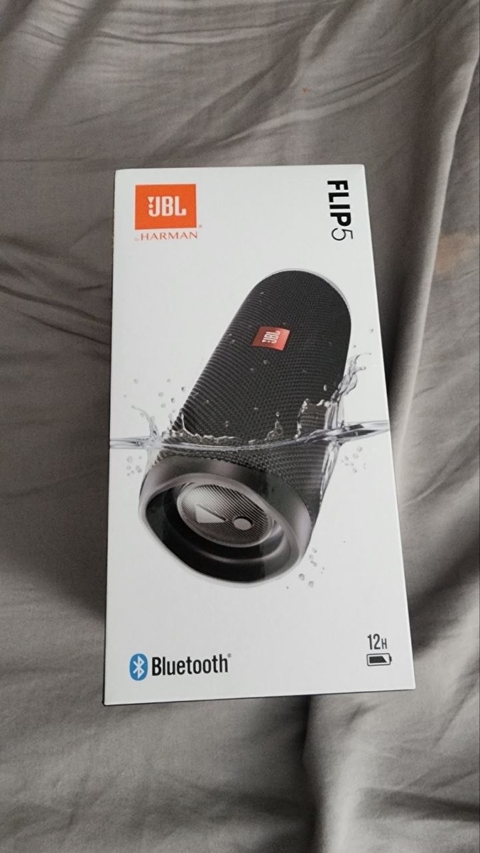 JBL Flip 5 Portable Waterproof Speaker - Midnight Black for sale