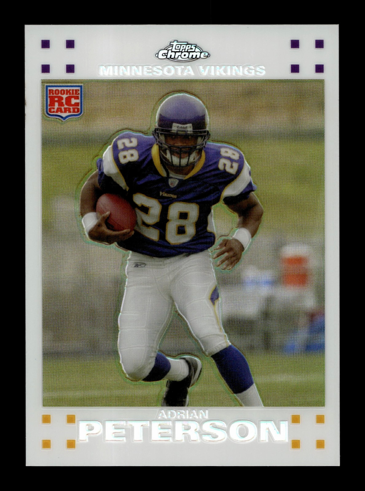 2007 Topps Chrome White Refractor Adrian Peterson RC Rookie 831/869 VIKINGS
