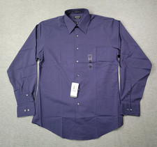 Arrow Shirt Mens 16 34/35 Large Purple Dark Plum Button Up Stretch Fitted NWT