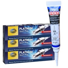 3x HELLA Zündkerzen + LIQUI MOLY Fett für 159 BMW 8 E31 AVEO CALIBER CROMA USA
