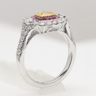 Art Deco Yellow Diamond Ring Natural Ruby Diamonds Solid 18k (#10) 0.71 — photo 8