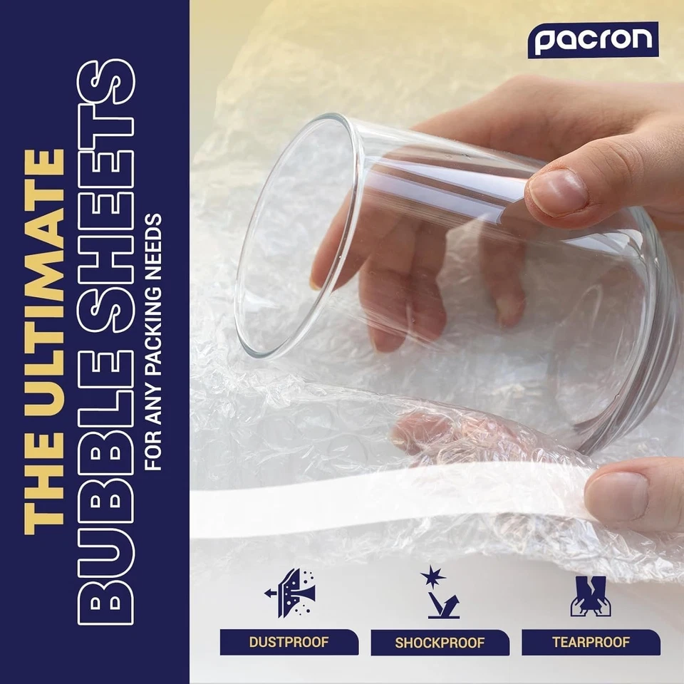 Bubble Sheets for Packing & Moving Supplies - 12"x12" Pre-Cut Cushioning Wrap - Image 4 of 4