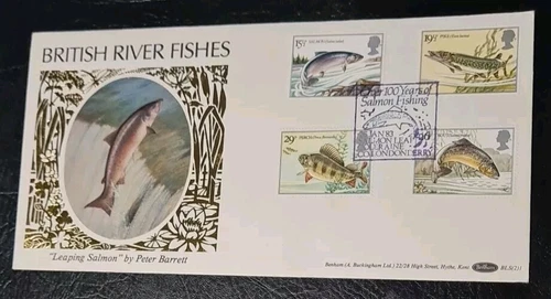 GB - 1983 -  "BRITISH RIVER FISH - BENHAM BLS(2)1 FDC - LONDONDERRY - SHS