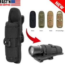 Tactical Molle Flashlight Holder Nylon Belt Holster Flashlight Torch Case Pouch