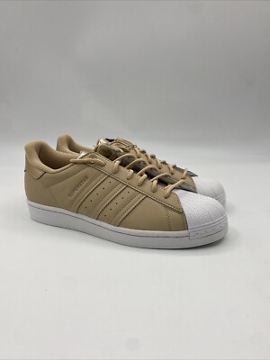 Adidas Superstar Classic Beige Tan White GX4361 Women's Sizes 9.5
