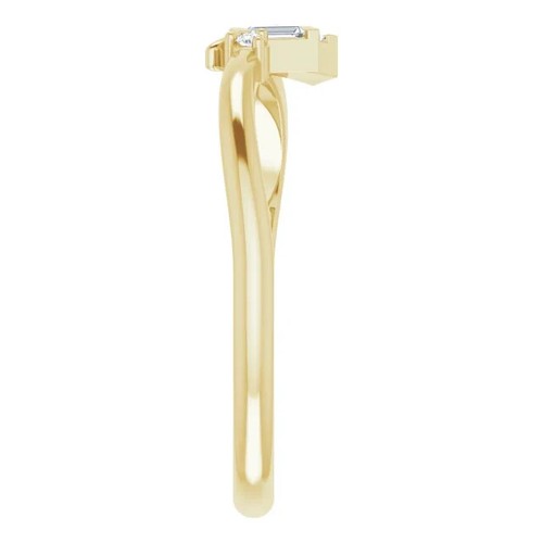 Anillo de derivación de diamantes en oro amarillo de 14 K (0,07 quilates) tw.) - Imagen 4 de 5