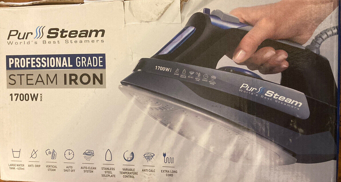  Professional Grade 1700W Steam Iron for Clothes with