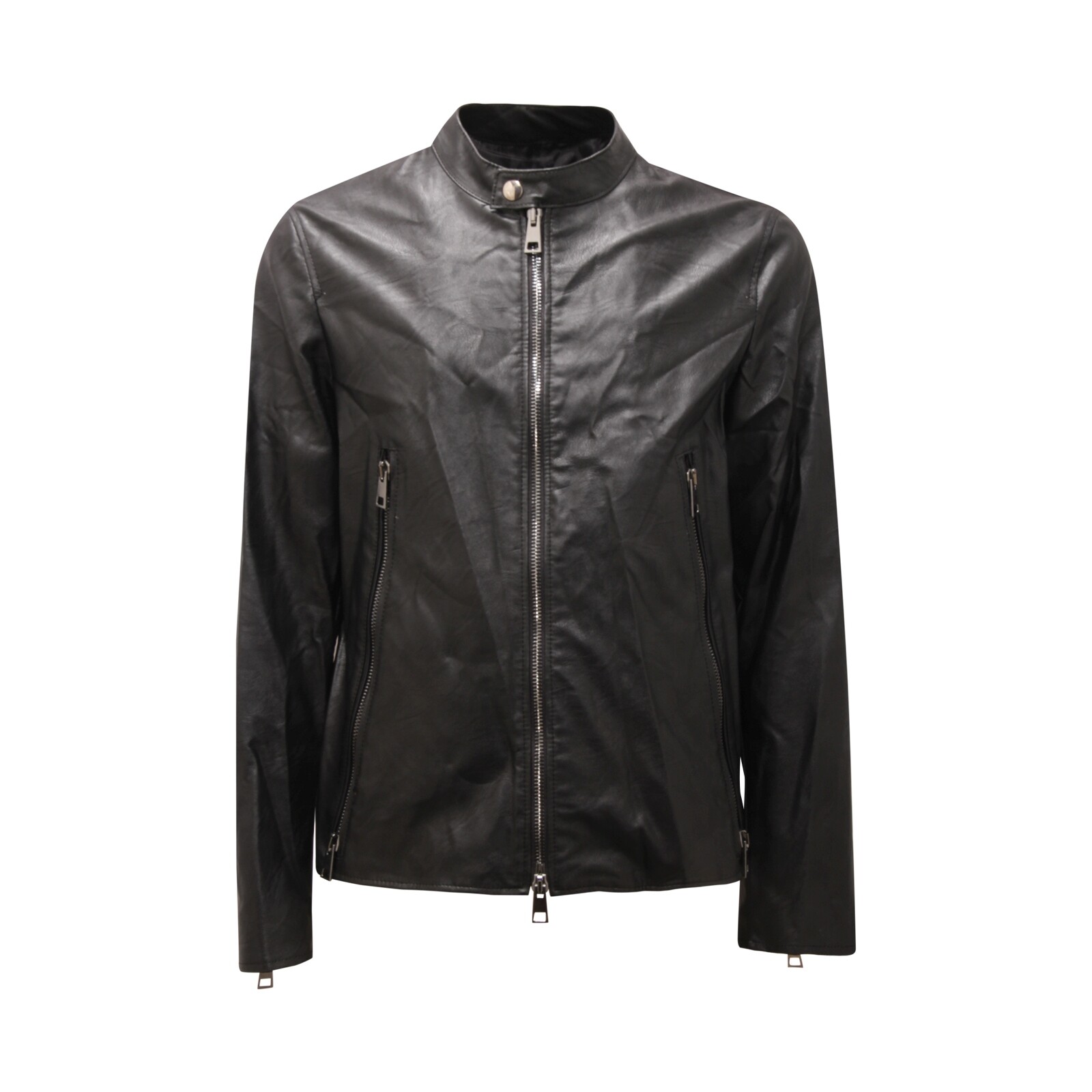 4315AR Мужская куртка из натуральной кожи giubbotto uomo IMPERIAL черная 25690₽