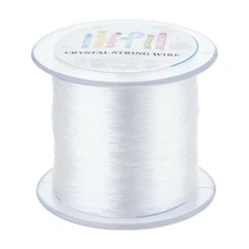 130m/Roll Clear Korean Elastic Crystal Threads Thin Jewelry Beading String 0.8mm