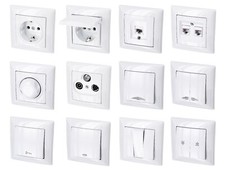 Schalterprogramm I Schalterserie G1 reinweiß I All-in-One I Steckdose I Schalter