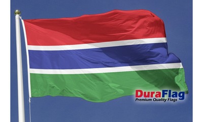  Gambia Dura Flagge 5 x 3 Fuß - strapazierfähig langlebig mit Clips und Haken