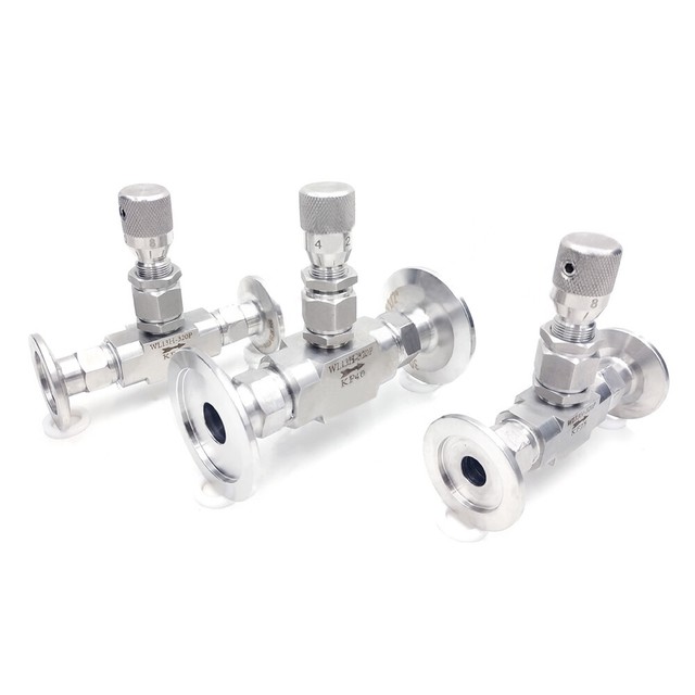 KF10/16/25/40/50 High Vacuum Metering Valve Bellows Sealed 304