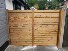 wooden driveway entrance gates 6ft x7ft  any size contemporary design 