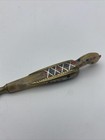 Letter Opener Inlaid Carved Horn Phoenix Bird Brass Vintage — photo 9