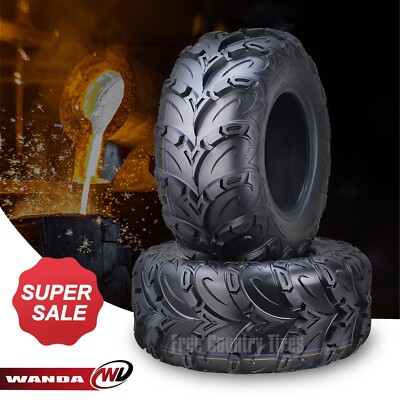 Set 2 Mud Sling 8 Ply ATV Tires 24x11-10 fit 2007-2009 Honda Fourtrax Rancher