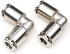 1/4" Stainless Steel Tube Push Connectors, 1/4" X 1/4" OD Quick Connect Fittings