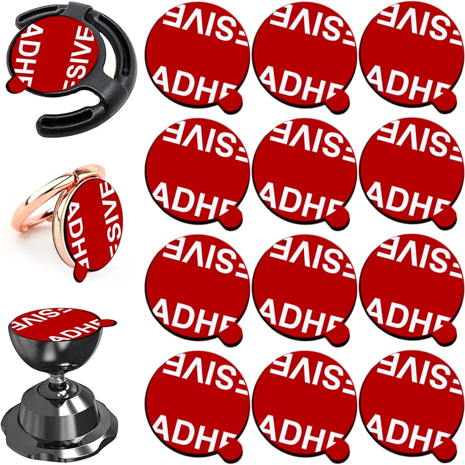 Sticky Adhesive Compatible with Car Magnetic Phone Holder 12Pcs 0.9