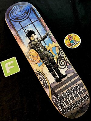 RARE SIGNED Corey Duffel Edward Scissorhands Foundation Skateboard