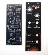 3320 High Pass Filter / Eurorack / VCF / PCB Front Panel / DIY Synth Module