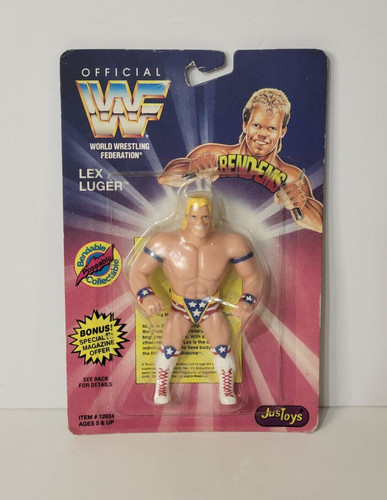 VTG 1994 WWF Bend-Ems Lex Luger Figure NEW SEALED ...