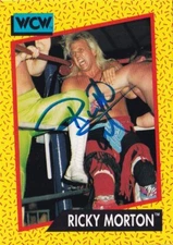 Ricky Morton Signed 1991 Impel WCW Rookie Card #101 WWE RC Rock n Roll Express