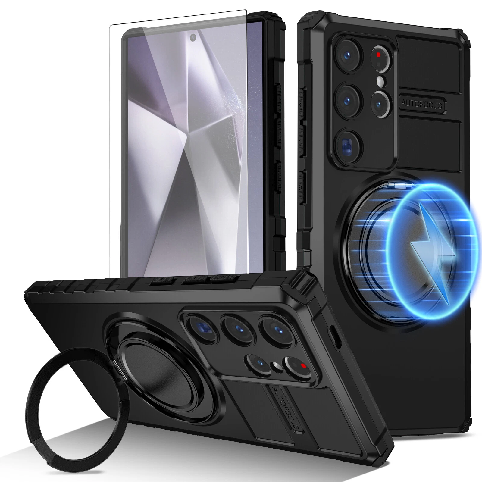 For Samsung S24 FE Ultra S23 Ultra S23 Mag Safe Shockproof Case+Screen Protector - Picture 9 of 14